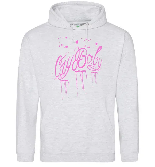 Женская толстовка (худи) Cry baby Lil Peep Серый меланж фото