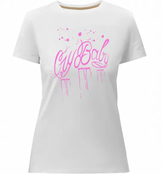 Жіноча преміум футболка Cry baby Lil Peep Білий фото