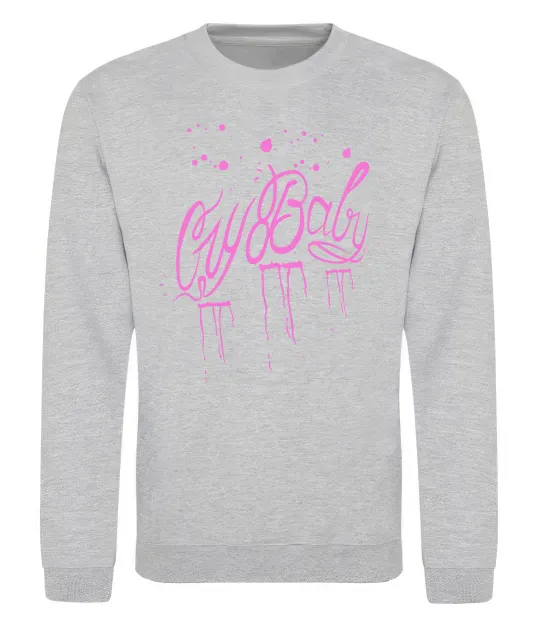 Світшот Cry baby Lil Peep Сірий меланж фото