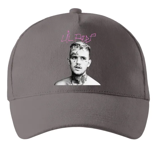 Кепка Lil Peep bw Серый фото