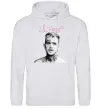Мужская толстовка (худи) Lil Peep bw Серый меланж фото