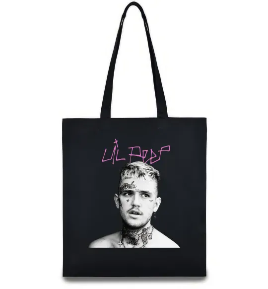 Эко-сумка Lil Peep bw Черный фото