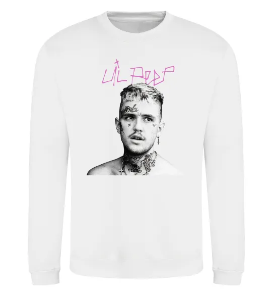 Свитшот Lil Peep bw Белый фото