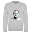 Свитшот Lil Peep bw Серый меланж фото