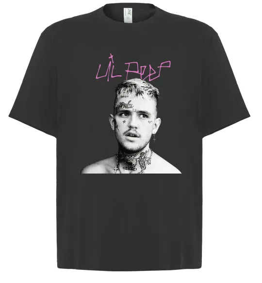 Футболка Оверсайз Lil Peep bw Черный фото