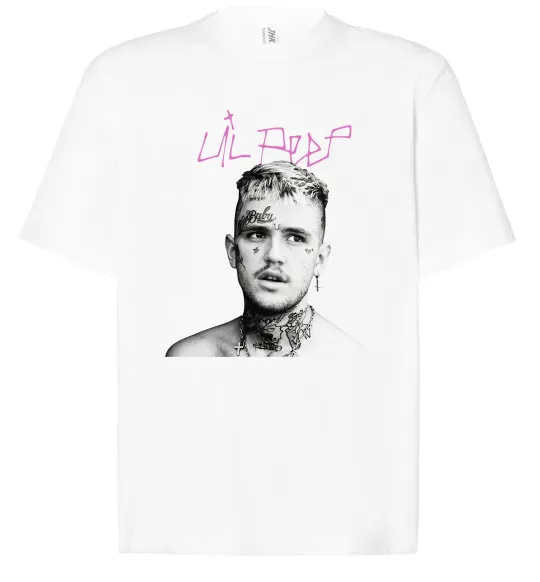 Футболка Оверсайз Lil Peep bw Белый фото