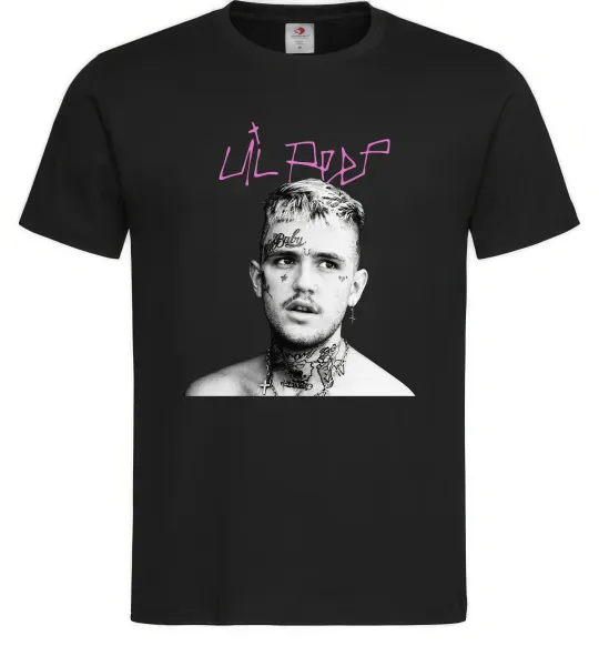 Мужская футболка Lil Peep bw Черный фото