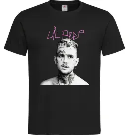 Мужская футболка Lil Peep bw Черный фото