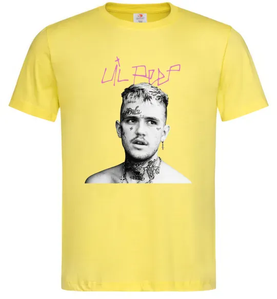 Мужская футболка Lil Peep bw Лимонный фото