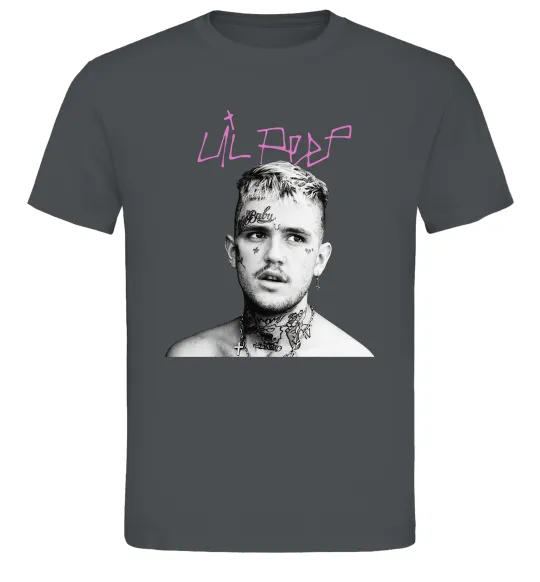 Мужская футболка Lil Peep bw Графит фото