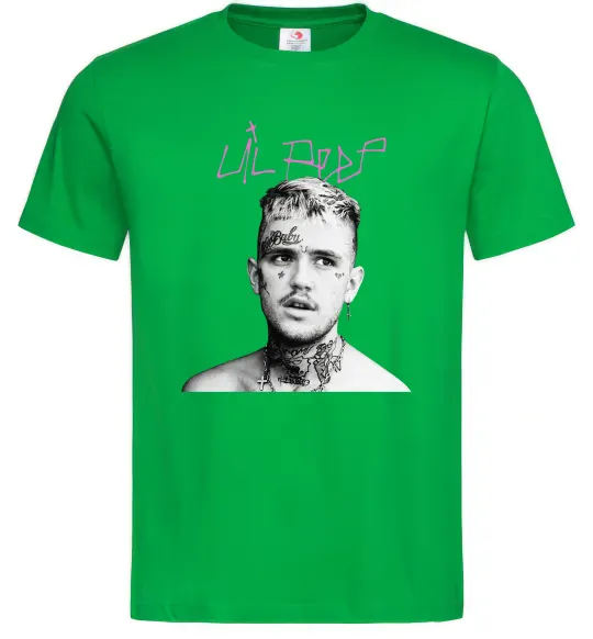 Мужская футболка Lil Peep bw Зеленый фото