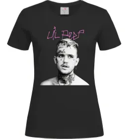 Женская футболка Lil Peep bw Черный фото