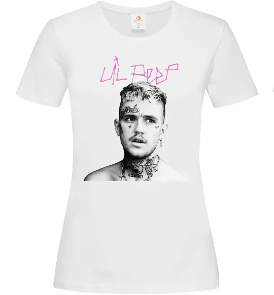 Женская футболка Lil Peep bw Белый фото