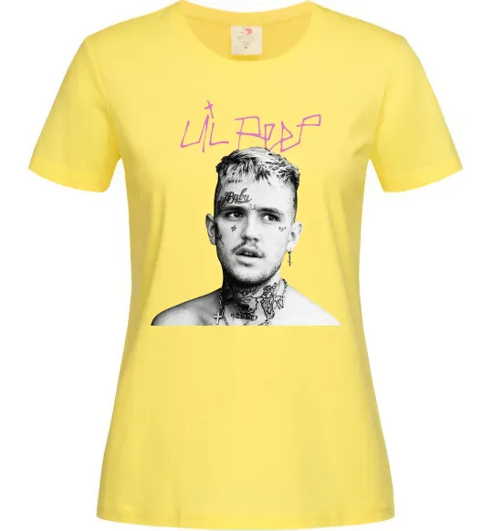 Женская футболка Lil Peep bw Лимонный фото