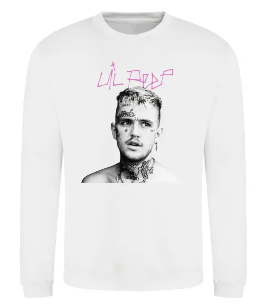 Свитшот Lil Peep bw Белый фото