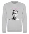 Свитшот Lil Peep bw Серый меланж фото
