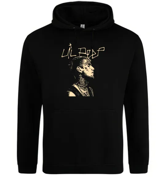 Мужская толстовка (худи) Lil Peep art Черный фото