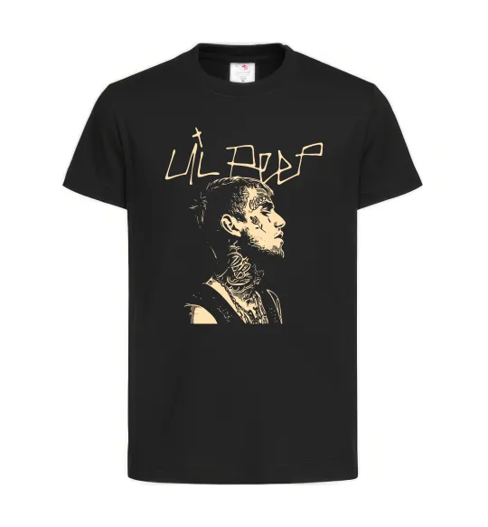 Дитяча футболка Lil Peep art Чорний фото