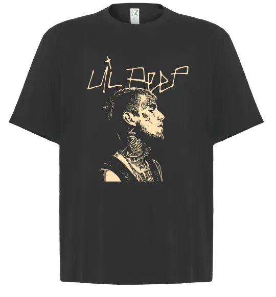 Футболка Оверсайз Lil Peep art Черный фото