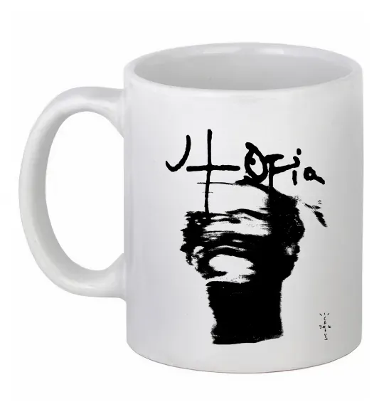 Чашка керамічна Travis Scott utopia Білий фото