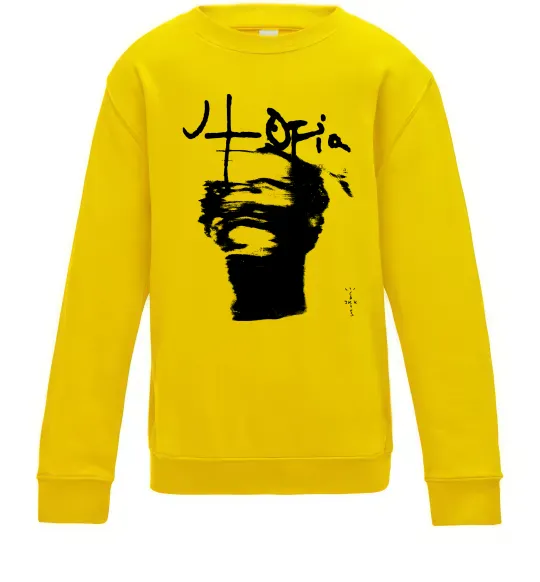 Дитячий світшот Travis Scott utopia Сонячно жовтий фото