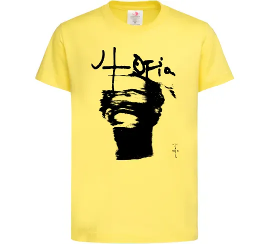 Детская футболка Travis Scott utopia Лимонный фото