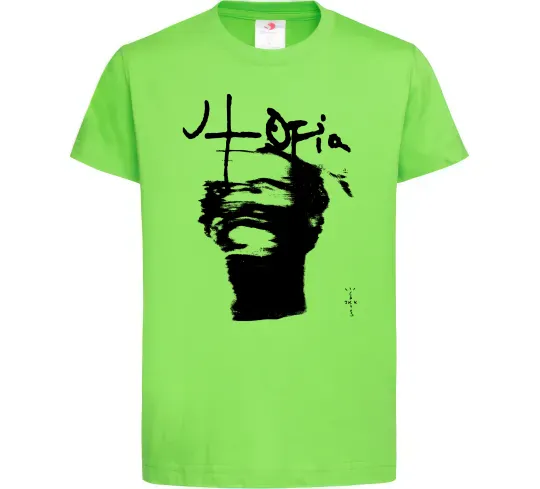 Детская футболка Travis Scott utopia Лаймовый фото