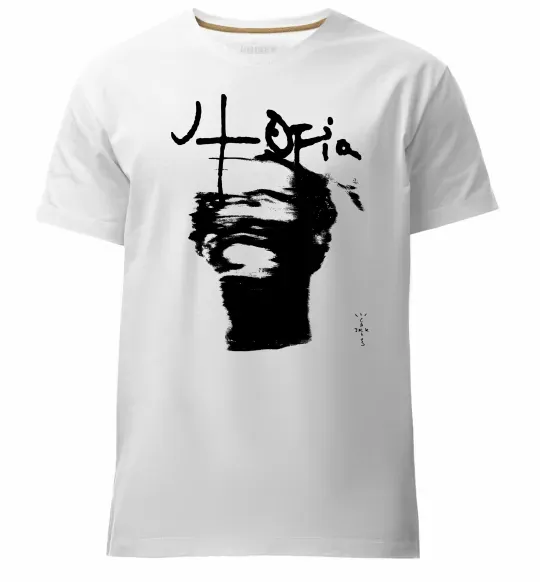 Мужская премиум футболка Travis Scott utopia Белый фото