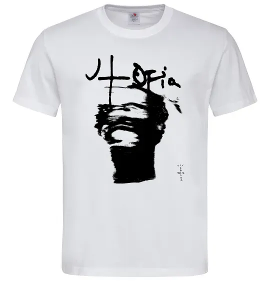 Мужская футболка Travis Scott utopia Белый фото