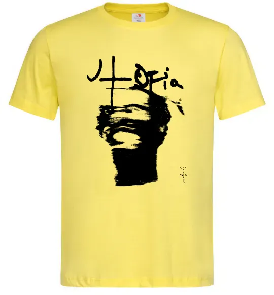 Мужская футболка Travis Scott utopia Лимонный фото