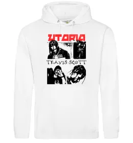 Мужская толстовка (худи) Тревіс Скотт постер Белый фото