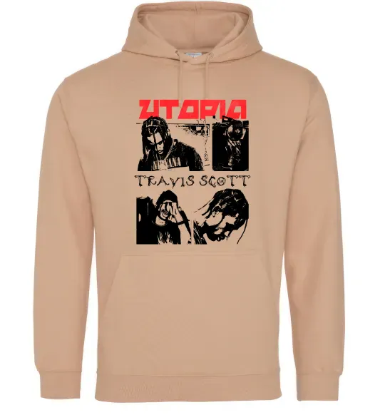 Чоловіча толстовка (худі) Тревіс Скотт постер Пісочний фото