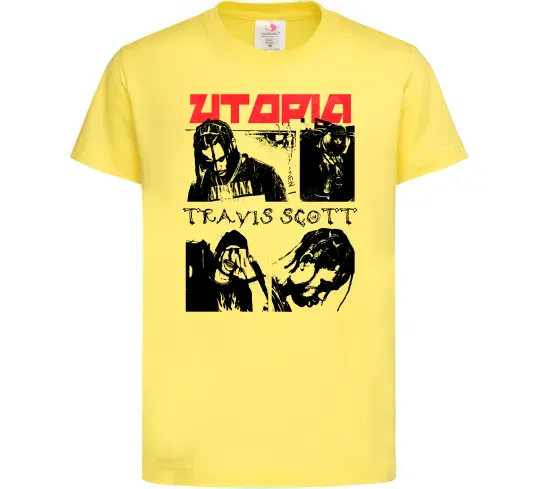 Дитяча футболка Тревіс Скотт постер Лимонний фото