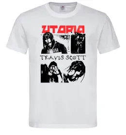 Мужская футболка Тревіс Скотт постер Белый фото