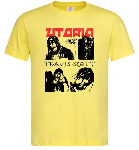 Мужская футболка Тревіс Скотт постер Лимонный фото