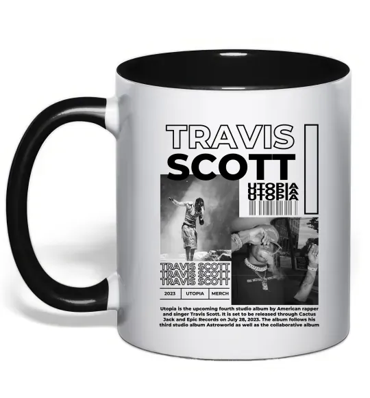 Чашка с цветной ручкой Travis Scott Utopia 2023 Черный фото