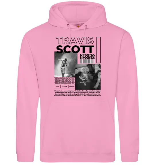 Жіноча толстовка (худі) Travis Scott Utopia 2023 Рожевий фото