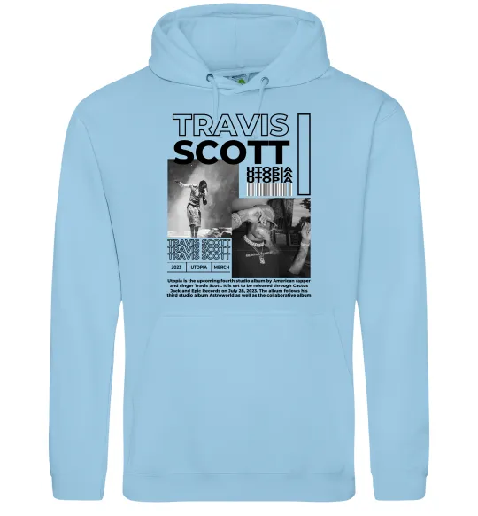 Жіноча толстовка (худі) Travis Scott Utopia 2023 Блакитний фото