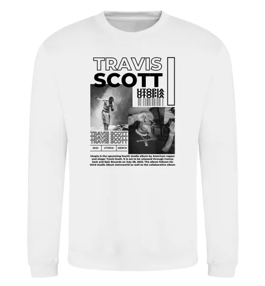 Світшот Travis Scott Utopia 2023 Білий фото