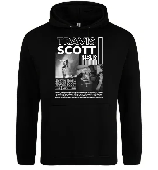 Мужская толстовка (худи) Travis Scott Utopia 2023 Черный фото