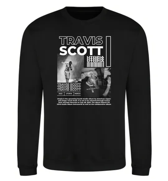 Світшот Travis Scott Utopia 2023 Чорний фото