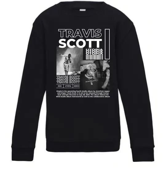 Детский Свитшот Travis Scott Utopia 2023 Черный фото