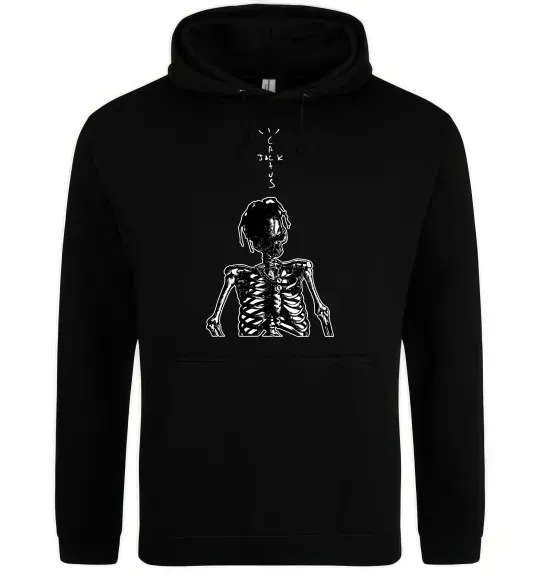 Мужская толстовка (худи) Travis Scott Skeleton Черный фото