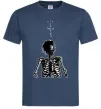 Мужская футболка Travis Scott Skeleton Темно-синий фото
