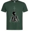 Мужская футболка Travis Scott Skeleton Темно-зеленый фото