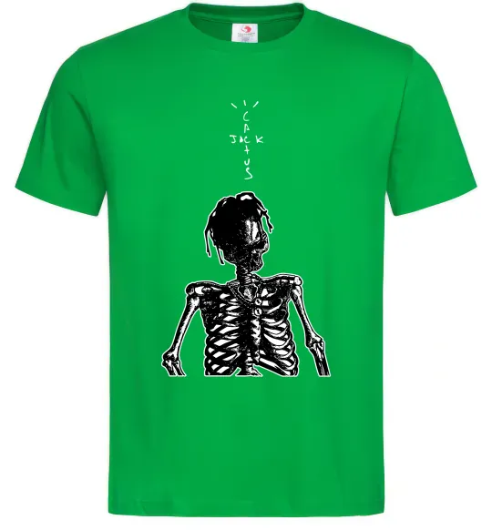 Мужская футболка Travis Scott Skeleton Зеленый фото