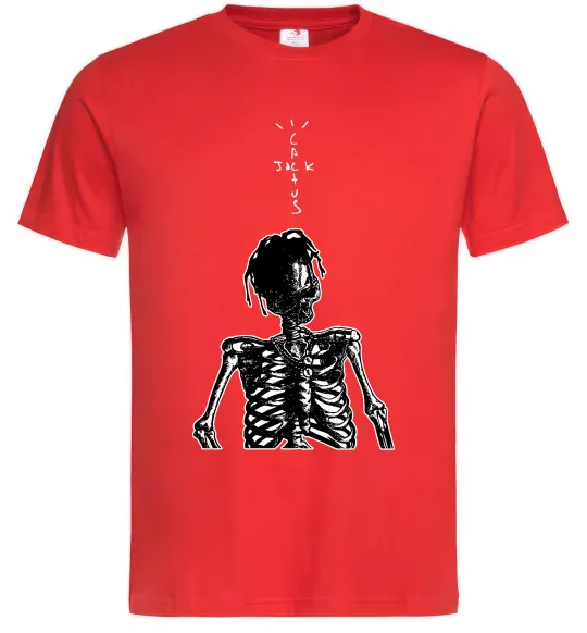 Мужская футболка Travis Scott Skeleton Красный фото