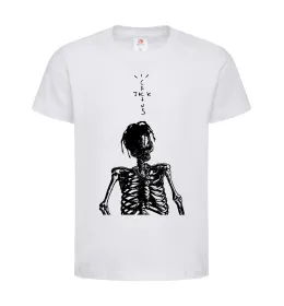Детская футболка Travis Scott Skeleton Белый фото