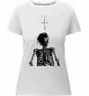 Жіноча преміум футболка Travis Scott Skeleton Білий фото