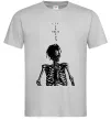 Мужская футболка Travis Scott Skeleton Серый фото